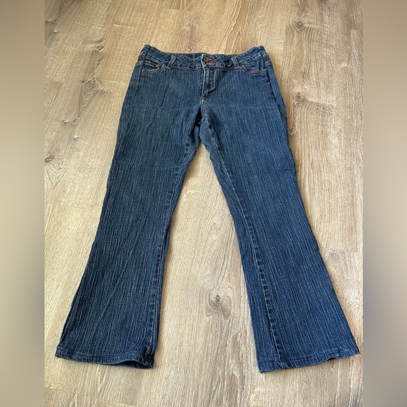 Vintage LEE Size 31 Denim Cropped Sun Patchwork Women’s Medium Wash Jeans - Picture 6 of 8